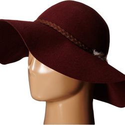 Billabong Traveling Tides Wide Brim Felt Hat Wine