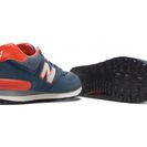 Incaltaminte Femei New Balance Womens Pennant Pack 574 Blue Smoke with Coral Off White