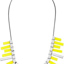 French Connection Radial Frontal Necklace Silver/Yellow
