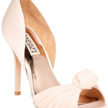 Badgley Mischka Musica Knotted d'Orsay Pump PINK SATIN