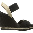 Incaltaminte Femei LAUREN Ralph Lauren Elena Black Solid CanvasElastic