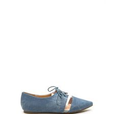 Incaltaminte Femei CheapChic Top Exposure Faux Denim Flats Denim