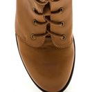 Incaltaminte Femei CheapChic Fold Move Faux Leather Lace-up Booties Tan