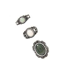 Bijuterii Femei Forever21 Faux Gem Ring Set Bsilverolive