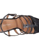 Incaltaminte Femei Calvin Klein Valene Black LeatherSnake Print LeatherPatent