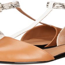 Calvin Klein Ghita Almond Tan/White Leather/Snake Print Leather