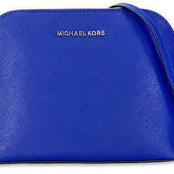 Michael Kors Cindy Large Saffiano Leather Crossbody - Electric Blue N/A