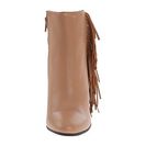 Incaltaminte Femei See by Chloe Pebbled Leather Wedge Bootie with A Fringe Nude