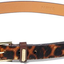 Ralph Lauren Leopard-Print Haircalf Belt Leopard