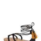 Incaltaminte Femei Dolce Vita Jinny Tassel Sandal Women BLACK LEATHER