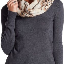 Accesorii Femei Collection Xiix Proeta Twisted Feathered Cowl Scarf BISCUIT