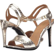 Incaltaminte Femei Calvin Klein Nadina Platino Metallic Snake Print Leather