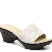 Incaltaminte Femei Athena Alexander Lorie Wedge Sandal White Faux Leather