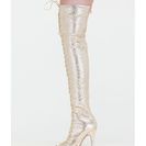 Incaltaminte Femei CheapChic Revamp Metallic Over-the-knee Boots Gold