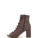 Incaltaminte Femei CheapChic Daily Strut Lace-up Chunky Booties Grey