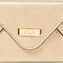 Ralph Lauren Leather Envelope Card Case Gold Leaf