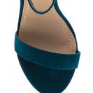 Incaltaminte Femei CheapChic Simple Statement Chunky Velvet Heels Teal