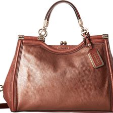 COACH Madison Pinnacle Textured Embossed Croco Carrie Rouge