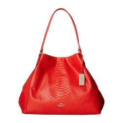 COACH Embossed Python Edie Shoulder Bag Light/Watermelon