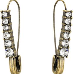 Marc Jacobs Charms Safety Crystal Earrings Crystal/Antique Gold