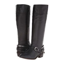 Incaltaminte Femei Chinese Laundry Solar Knee High Buckled Boot Black Leather