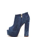 Incaltaminte Femei CheapChic In The City Chunky Denim Booties Denim
