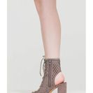 Incaltaminte Femei CheapChic Holey One Perforated Faux Suede Booties Grey