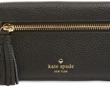 Kate Spade New York 'spencer court - rae' Leather Wristlet Wallet BLACK