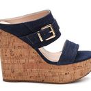 Incaltaminte Femei GC Shoes Fiesta Denim Wedge Sandal Navy