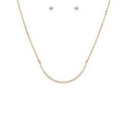 Bijuterii Femei CheapChic Rhinestone U Bar Link Chain Necklace Met Gold