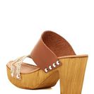 Incaltaminte Femei Charles David Cognac Platform Heel Sandal MULTI NATURAL