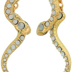 Betsey Johnson Luminous Betsey Snake Front/Back Earrings White