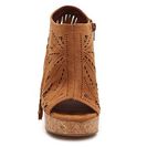 Incaltaminte Femei Not Rated Fringilicious Wedge Sandal Cognac