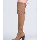 Incaltaminte Femei CheapChic Laced Into Action Over-the-knee Boots Taupe