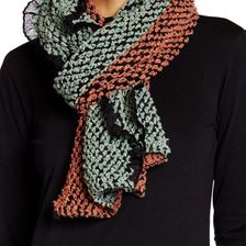 Accesorii Femei Cara Accessories Ruffle Knit Scarf IVRY-GRY