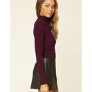 Bijuterii Femei Forever21 Contemporary Mock Neck Sweater Aubergine