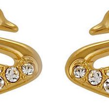 Swarovski Swan Gold-tone Mini Pierced Earrings 5083132 N/A