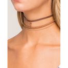 Bijuterii Femei CheapChic Triangle Stud 2pc Choker Set Brown