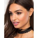 Bijuterii Femei CheapChic Bow Lace Faux Leather 3pc Choker Set Black