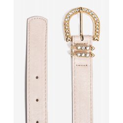 Accesorii Femei CheapChic Rhinestone Pave Skinny Belt TaupeKhaki