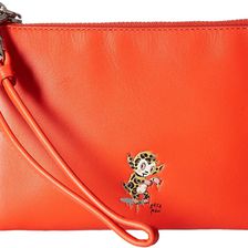 COACH Baseman Corner Zip Orange