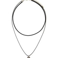 Bijuterii Femei Forever21 Layered Medallion Choker Bsilverblack