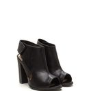 Incaltaminte Femei CheapChic Style Fix Faux Leather Cut-out Booties Black