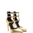 Incaltaminte Femei CheapChic New Age Pointy Caged Metallic Heels Gold