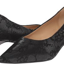 Trotters Paulina Black Lace Embossed Leather