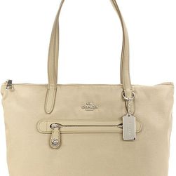 COACH Nylon Zip Tote - Silver/Putty N/A