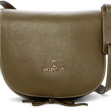 Valentino By Mario Valentino Maelle Leather Saddle Bag ARMY GREEN
