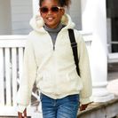 Geacă Teddy din material flauşat 