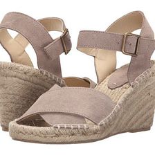 Incaltaminte Femei Soludos Crisscross Wedge Feather Gray Suede