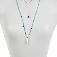 Chan Luu 18K Yellow Gold Plated Sterling Silver Lapis, Turquoise, Jade, Sodalite & Bead Necklace TURQ MIX